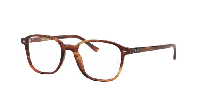 Brillen Ray-Ban Leonard RX 5393 (2144) - RB 5393 2144 farbe striped havana form quadratisch gläser demo lens