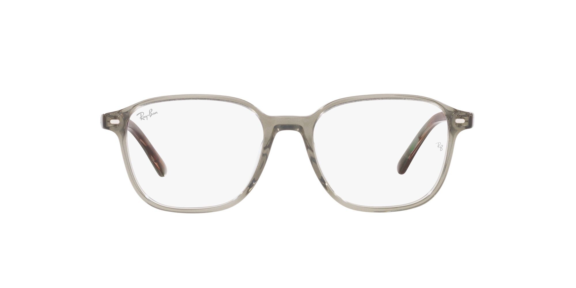 Occhiali da vista Ray-Ban Leonard RX 5393 (8178) - RB 5393 8178 colore verde trasparente forma quadrato lenti lente demo