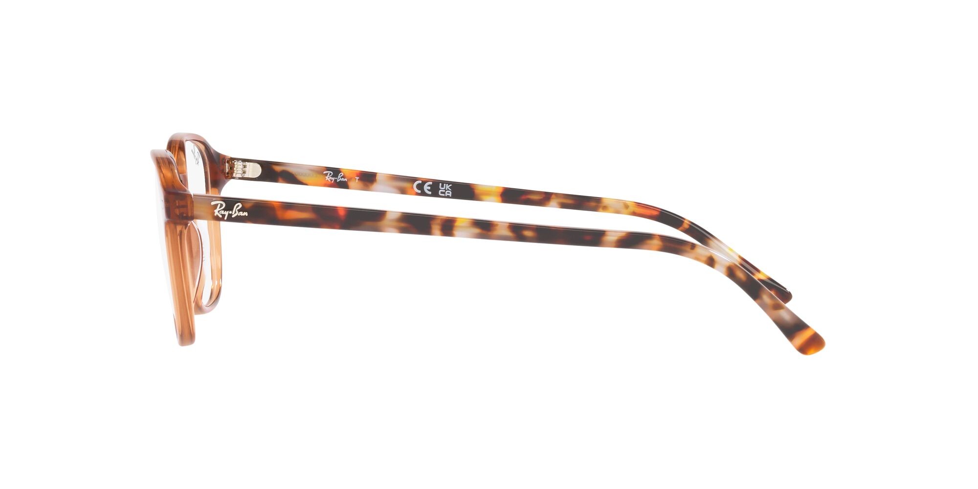 Brillen Ray-Ban Leonard RX 5393 (8227) - RB 5393 8227 farbe marrone trasparente form quadratisch gläser lente demo