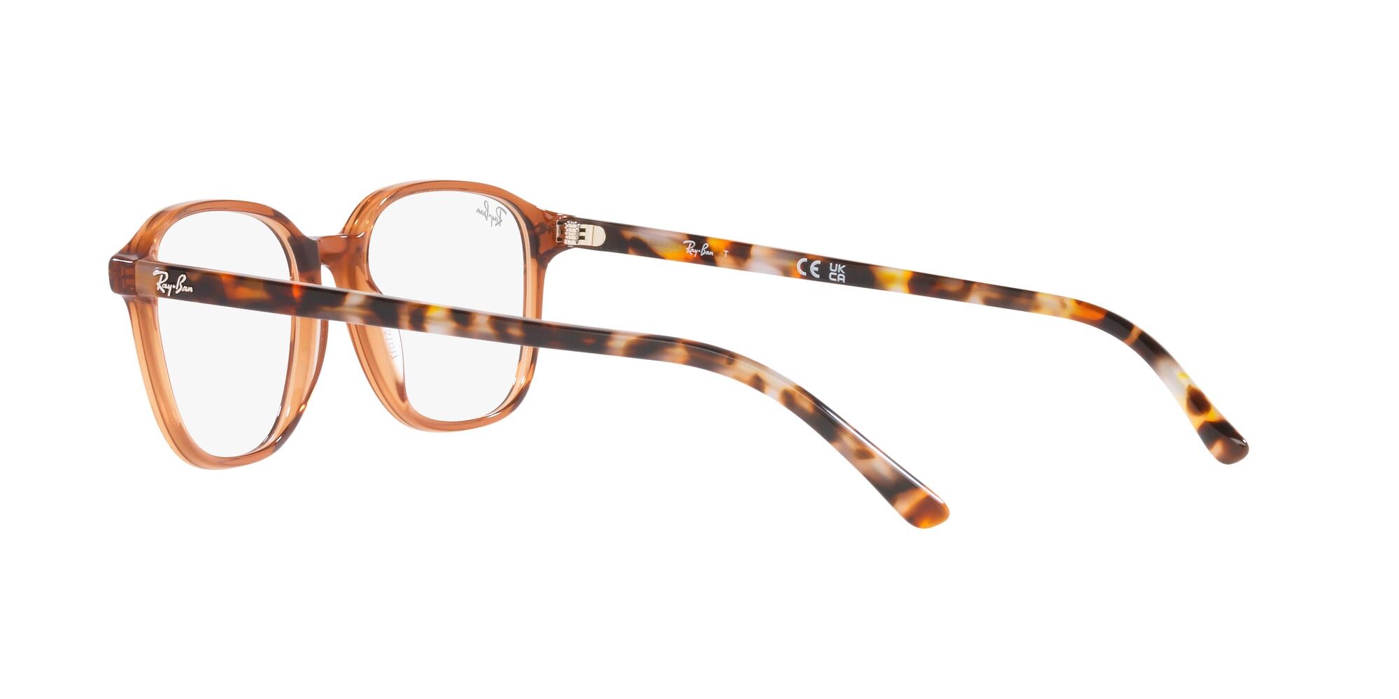 Brillen Ray-Ban Leonard RX 5393 (8227) - RB 5393 8227 farbe marrone trasparente form quadratisch gläser lente demo