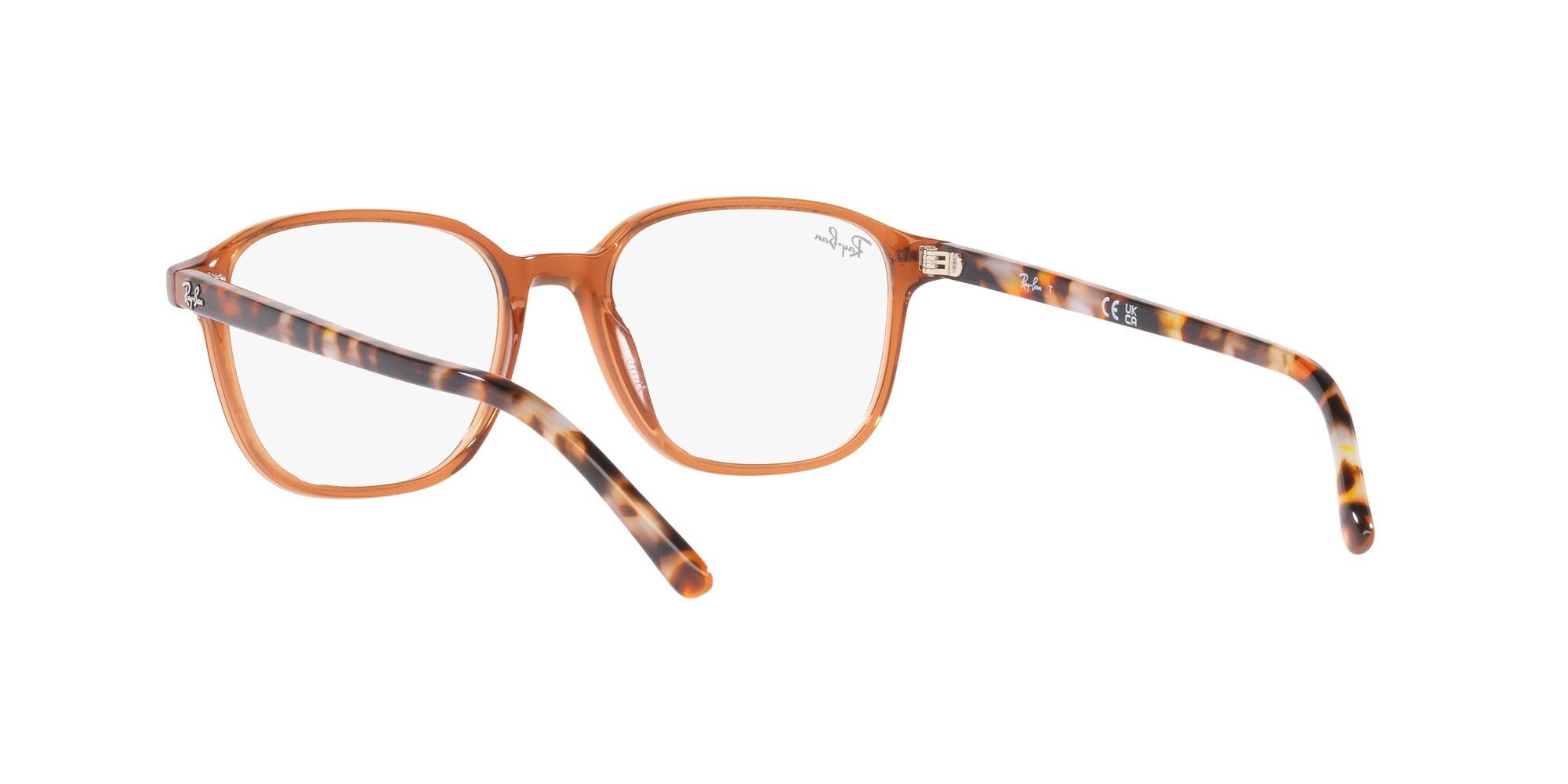 Brillen Ray-Ban Leonard RX 5393 (8227) - RB 5393 8227 farbe marrone trasparente form quadratisch gläser lente demo