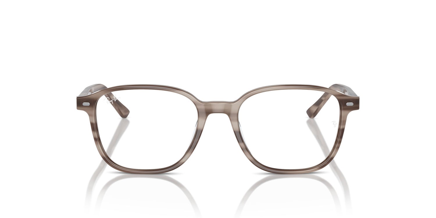 Occhiali da vista Ray-Ban Leonard RX 5393 (8360) - RB 5393 8360 colore striato grigio forma quadrato lenti trasparente