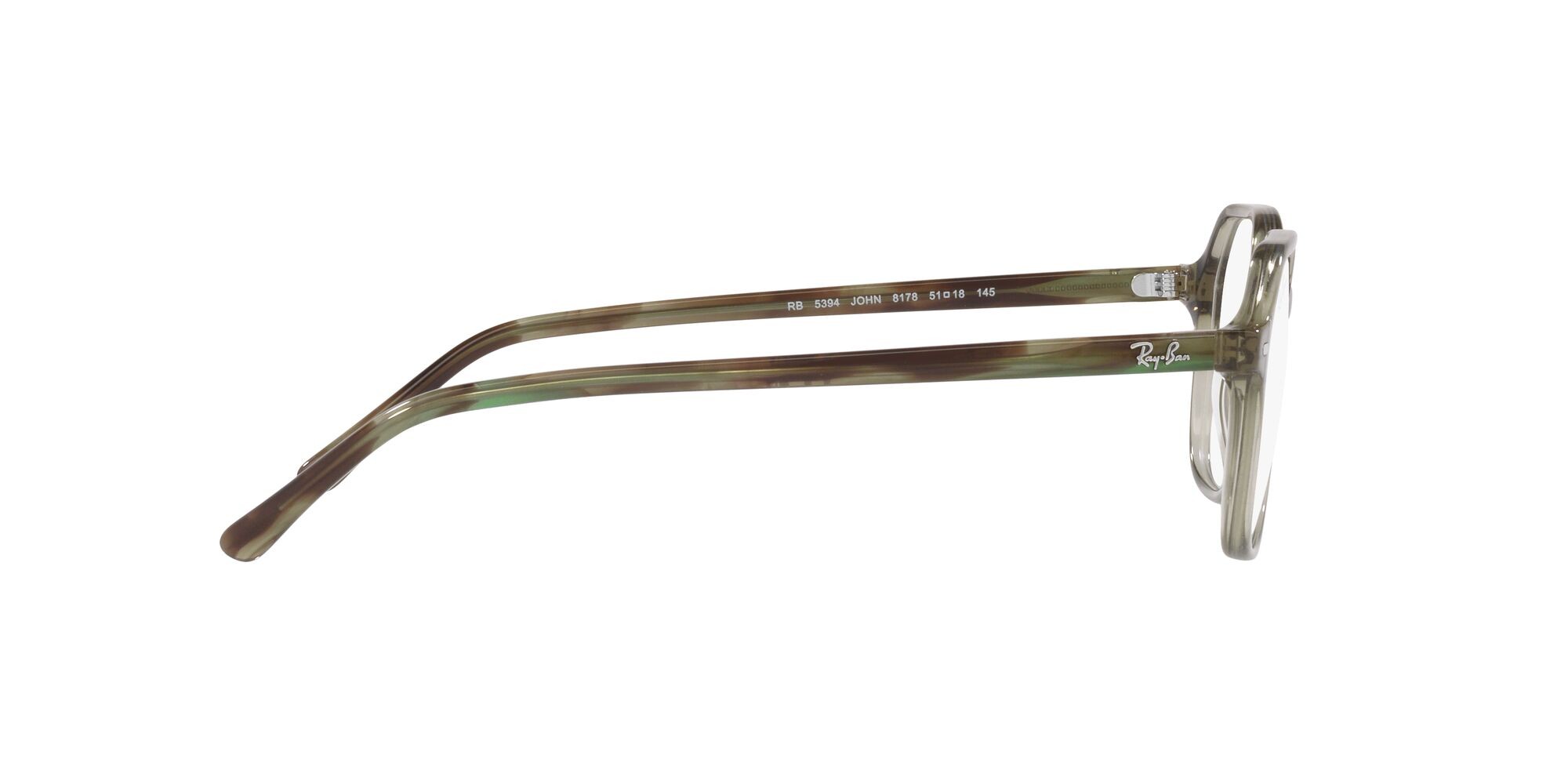 Brillen Ray-Ban John RX 5394 (8178) - RB 5394 8178 farbe verde trasparente form quadratisch gläser lente demo