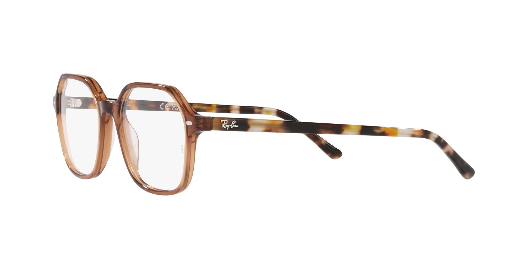 Brillen Ray-Ban John RX 5394 (8227) - RB 5394 8227 farbe marrone trasparente form quadratisch gläser lente demo