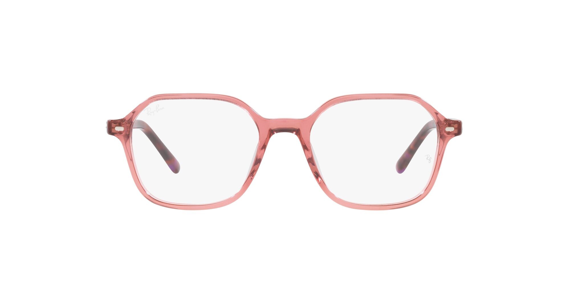 Brillen Ray-Ban John RX 5394 (8229) - RB 5394 8229 farbe rosa trasparente form quadratisch gläser lente demo