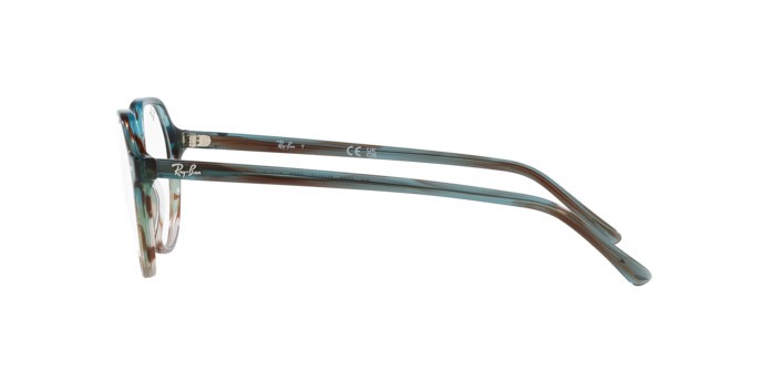 Brillen Ray-Ban Thalia RX 5395 (8252) - RB 5395 8252 farbe verde e blu a strisce form quadratisch gläser trasparente