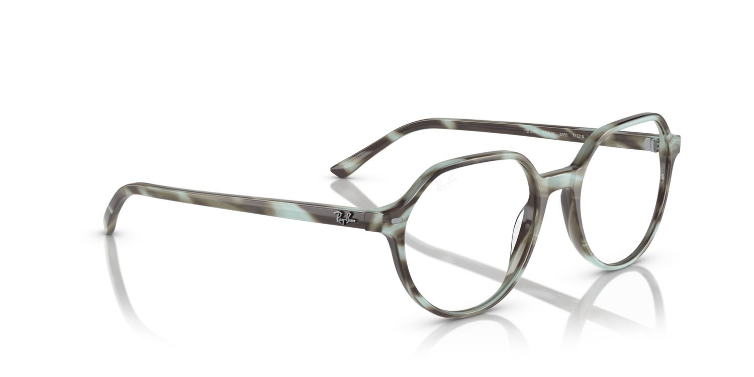 Occhiali da vista Ray-Ban Thalia RX 5395 (8356) - RB 5395 8356 colore striato verde forma rotondo lenti trasparente