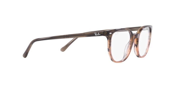 Brillen Ray-Ban Elliot RX 5397 (8251) - RB 5397 8251 farbe rosso e marrone a strisce form unregelmäßig gläser trasparente