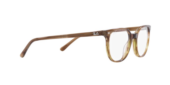 Brillen Ray-Ban Elliot RX 5397 (8255) - RB 5397 8255 farbe verde e marrone a strisce form unregelmäßig gläser trasparente