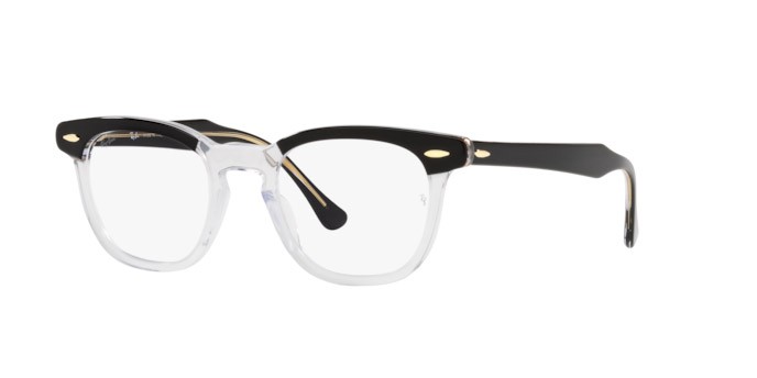 Brillen Ray-Ban Hawkeye RX 5398 (2034) - RB 5398 2034 farbe black on transparent form quadratisch gläser demo lens