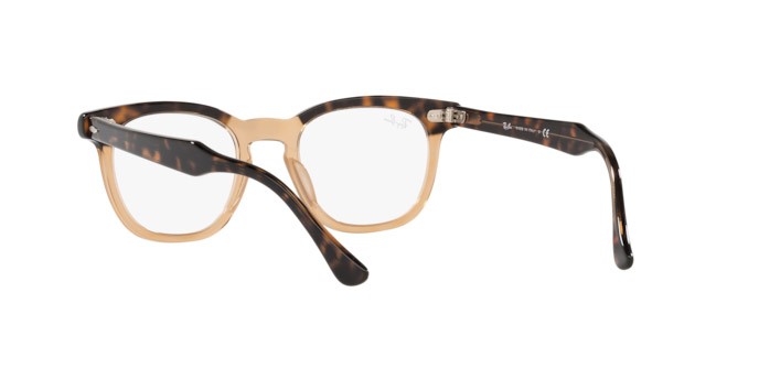 Brillen Ray-Ban Hawkeye RX 5398 (8109) - RB 5398 8109 farbe havana on transparent brown form quadratisch gläser demo lens