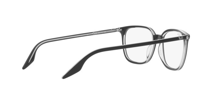 Occhiali da vista Ray-Ban RX 5406 (2034) - RB 5406 2034 colore black on transparent forma quadrato lenti demo lens