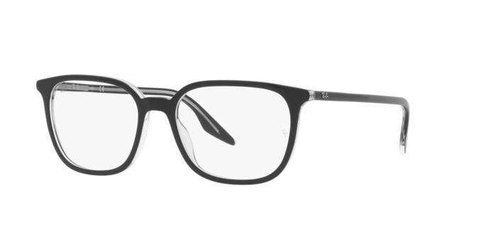 Occhiali da vista Ray-Ban RX 5406 (2034) - RB 5406 2034 colore black on transparent forma quadrato lenti demo lens