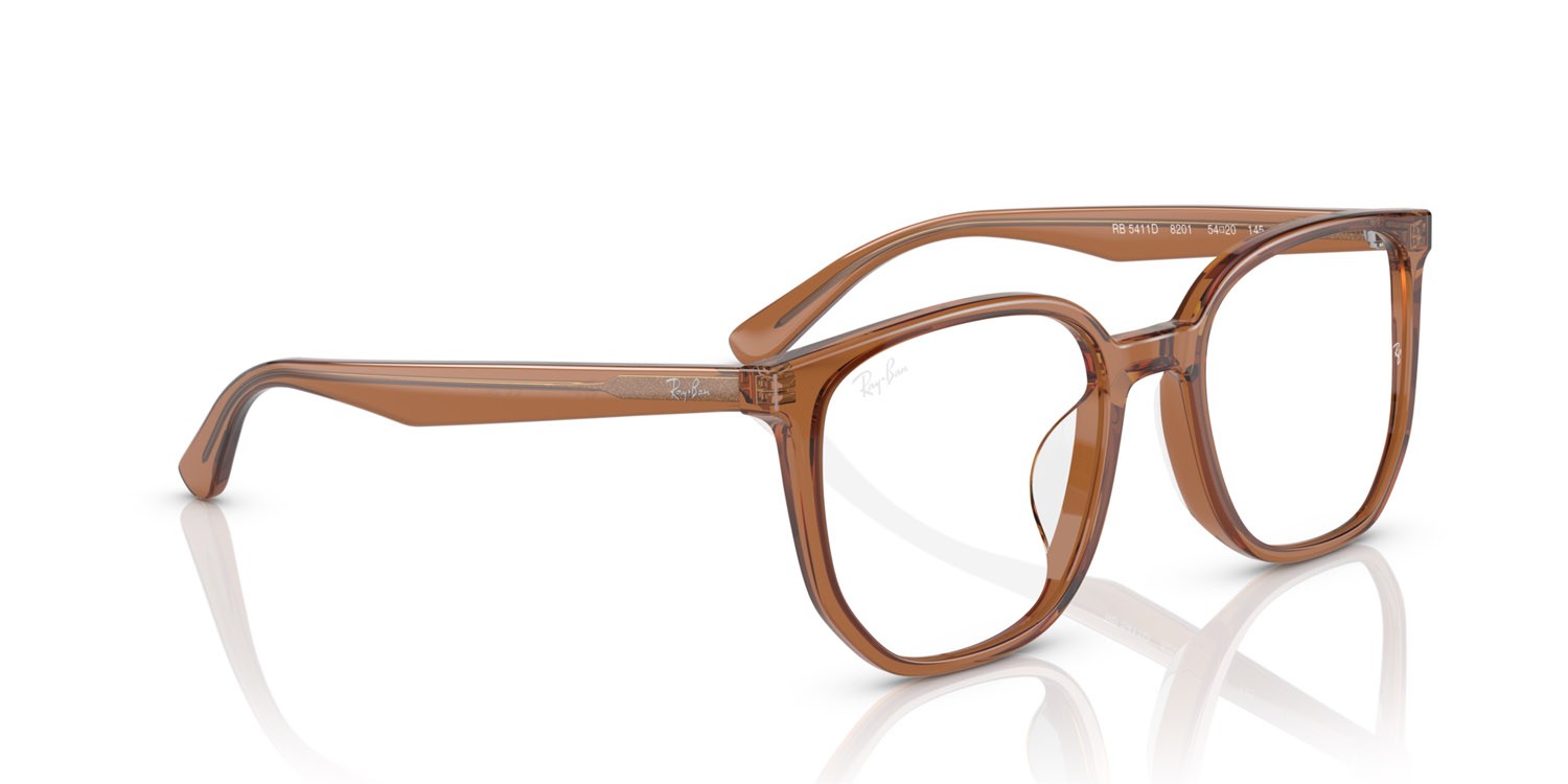 Brillen Ray-Ban RX 5411D (8201) - RB 5411D 8201 farbe marrone trasparente form unregelmäßig gläser lente demo