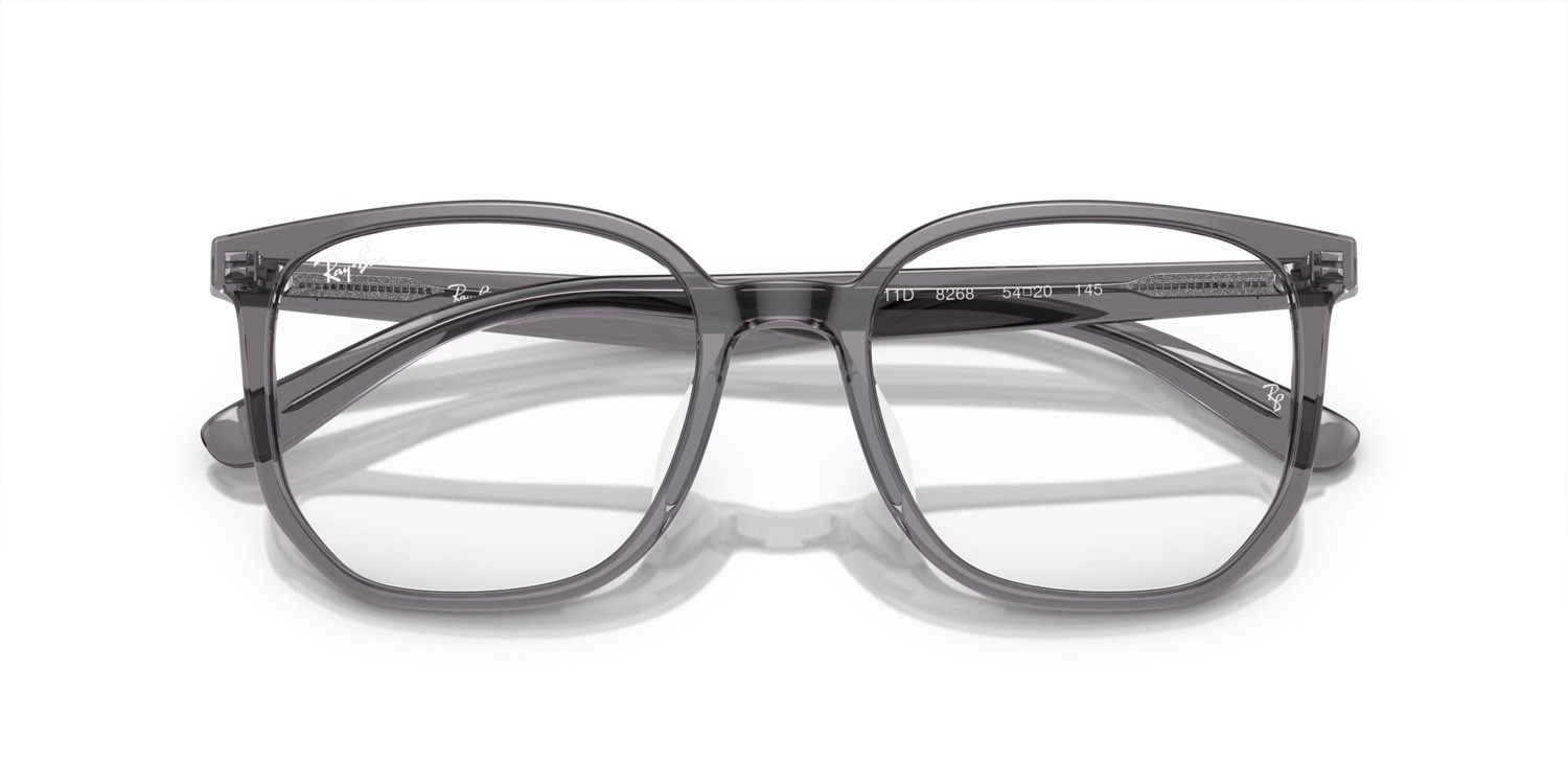 Occhiali da vista Ray-Ban RX 5411D (8268) - RB 5411D 8268 colore grigio trasparente forma irregolare lenti lente demo