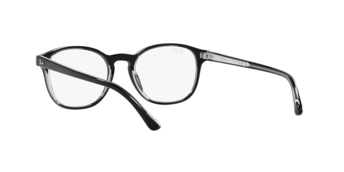 Eyeglasses Ray-Ban RX 5417 (2034) - RB 5417 2034 color nero su trasparente shape pantos lenses trasparente