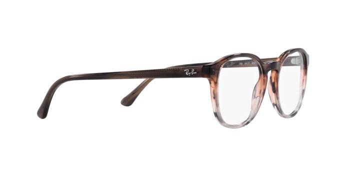 Eyeglasses Ray-Ban RX 5417 (8251) - RB 5417 8251 color rosso e marrone a strisce shape pantos lenses trasparente