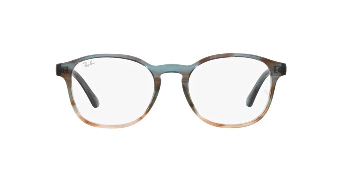 Occhiali da vista Ray-Ban RX 5417 (8252) - RB 5417 8252 colore verde e blu a strisce forma pantos lenti trasparente