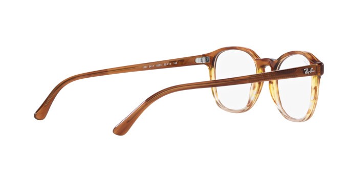 Brillen Ray-Ban RX 5417 (8253) - RB 5417 8253 farbe giallo e marrone a strisce form pantos gläser trasparente