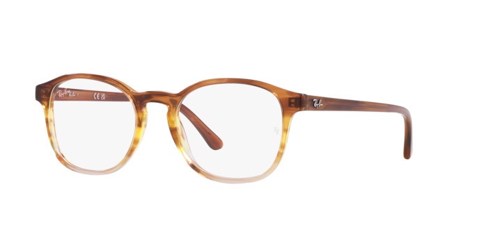 Brillen Ray-Ban RX 5417 (8253) - RB 5417 8253 farbe giallo e marrone a strisce form pantos gläser trasparente