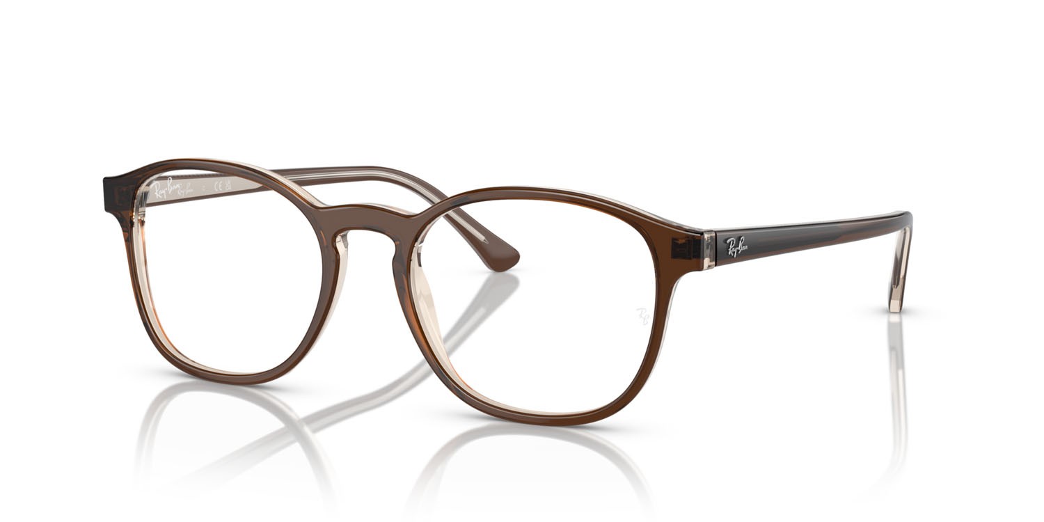 Occhiali da vista Ray-Ban RX 5417 (8365) - RB 5417 8365 colore brown on transparent light brown forma pantos lenti trasparente