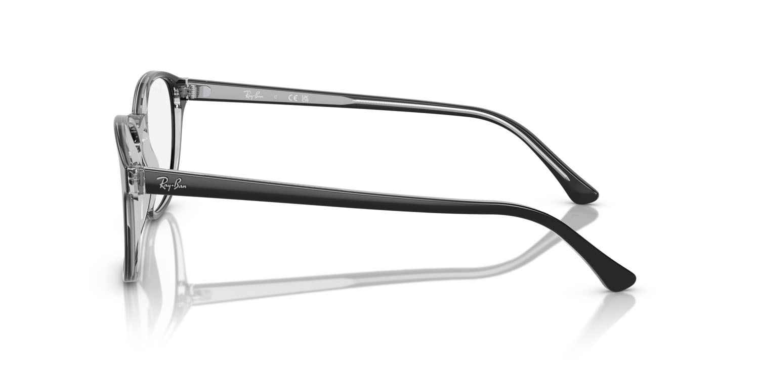 Eyeglasses Ray-Ban RX 5417 (8367) - RB 5417 8367 color dark grey on transparent shape pantos lenses trasparente