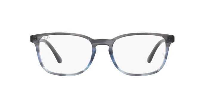 Eyeglasses Ray-Ban RX 5418 (8254) - RB 5418 8254 color blu e grigio a strisce shape square lenses trasparente
