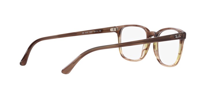 Occhiali da vista Ray-Ban RX 5418 (8255) - RB 5418 8255 colore verde e marrone a strisce forma quadrato lenti trasparente