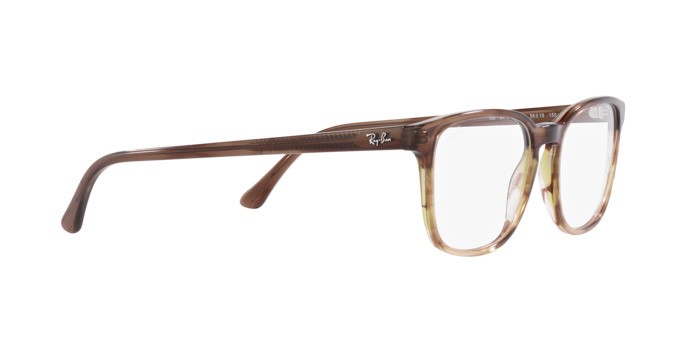Occhiali da vista Ray-Ban RX 5418 (8255) - RB 5418 8255 colore verde e marrone a strisce forma quadrato lenti trasparente