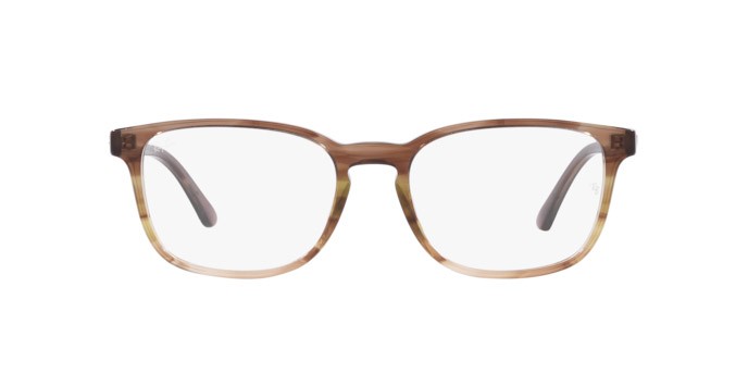 Occhiali da vista Ray-Ban RX 5418 (8255) - RB 5418 8255 colore verde e marrone a strisce forma quadrato lenti trasparente