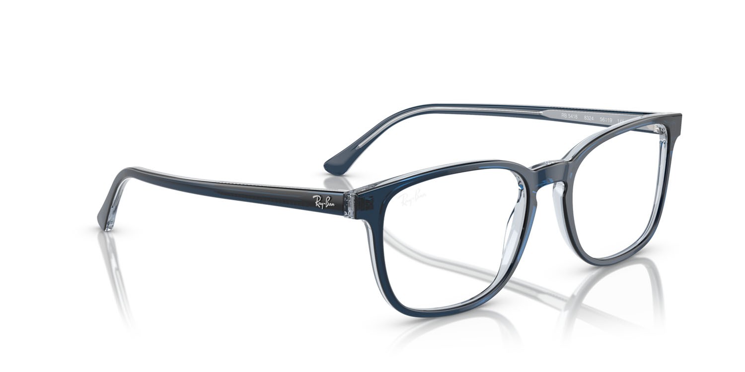 Occhiali da vista Ray-Ban RX 5418 (8324) - RB 5418 8324 colore blu su blu trasparente forma quadrato lenti trasparente