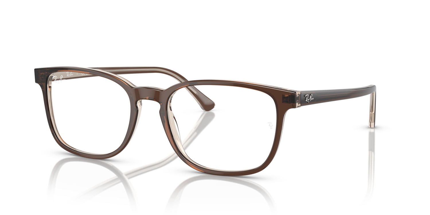 Occhiali da vista Ray-Ban RX 5418 (8365) - RB 5418 8365 colore brown on transparent light brown forma quadrato lenti trasparente