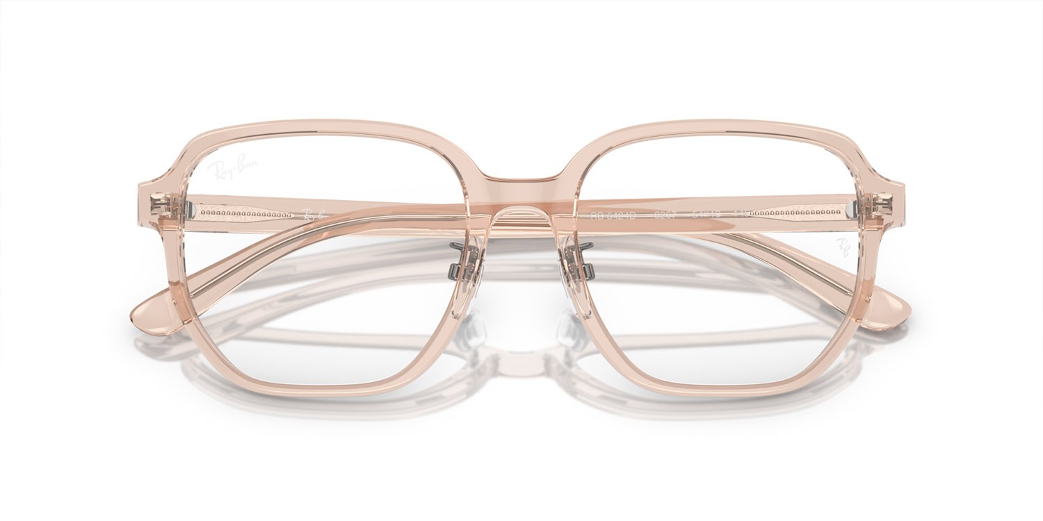 Eyeglasses Ray-Ban RX 5424D (8267) - RB 5424D 8267 color marrone chiaro trasparente shape irregular lenses lente demo