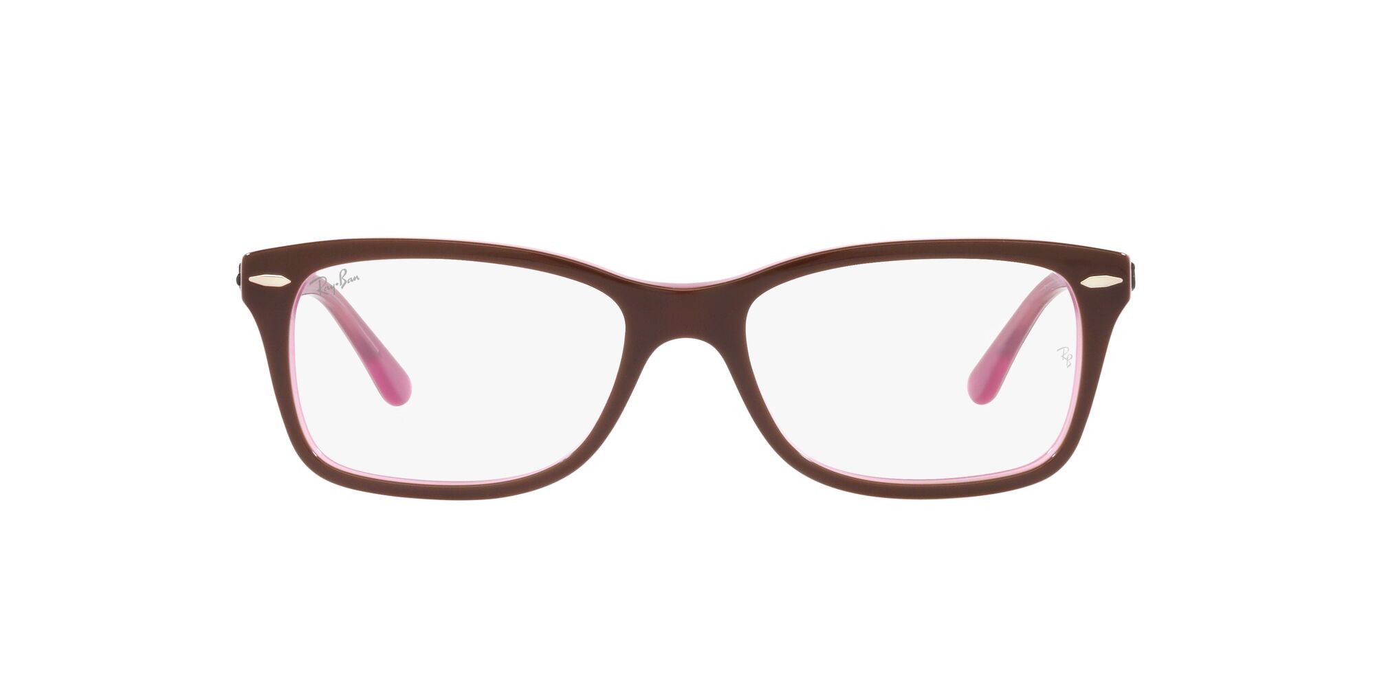 Brillen Ray-Ban RX 5428 (2126) - RB 5428 2126 farbe brown on pink form quadratisch gläser lente demo