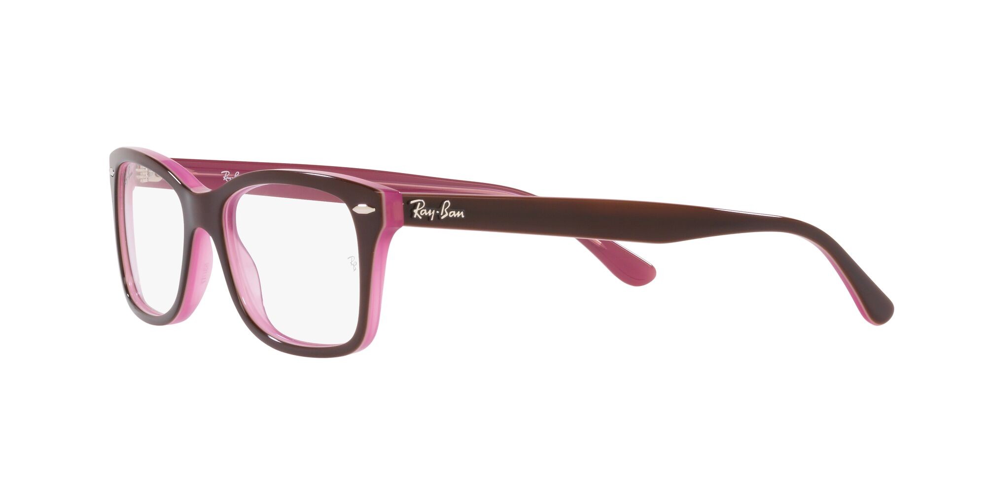 Brillen Ray-Ban RX 5428 (2126) - RB 5428 2126 farbe brown on pink form quadratisch gläser lente demo