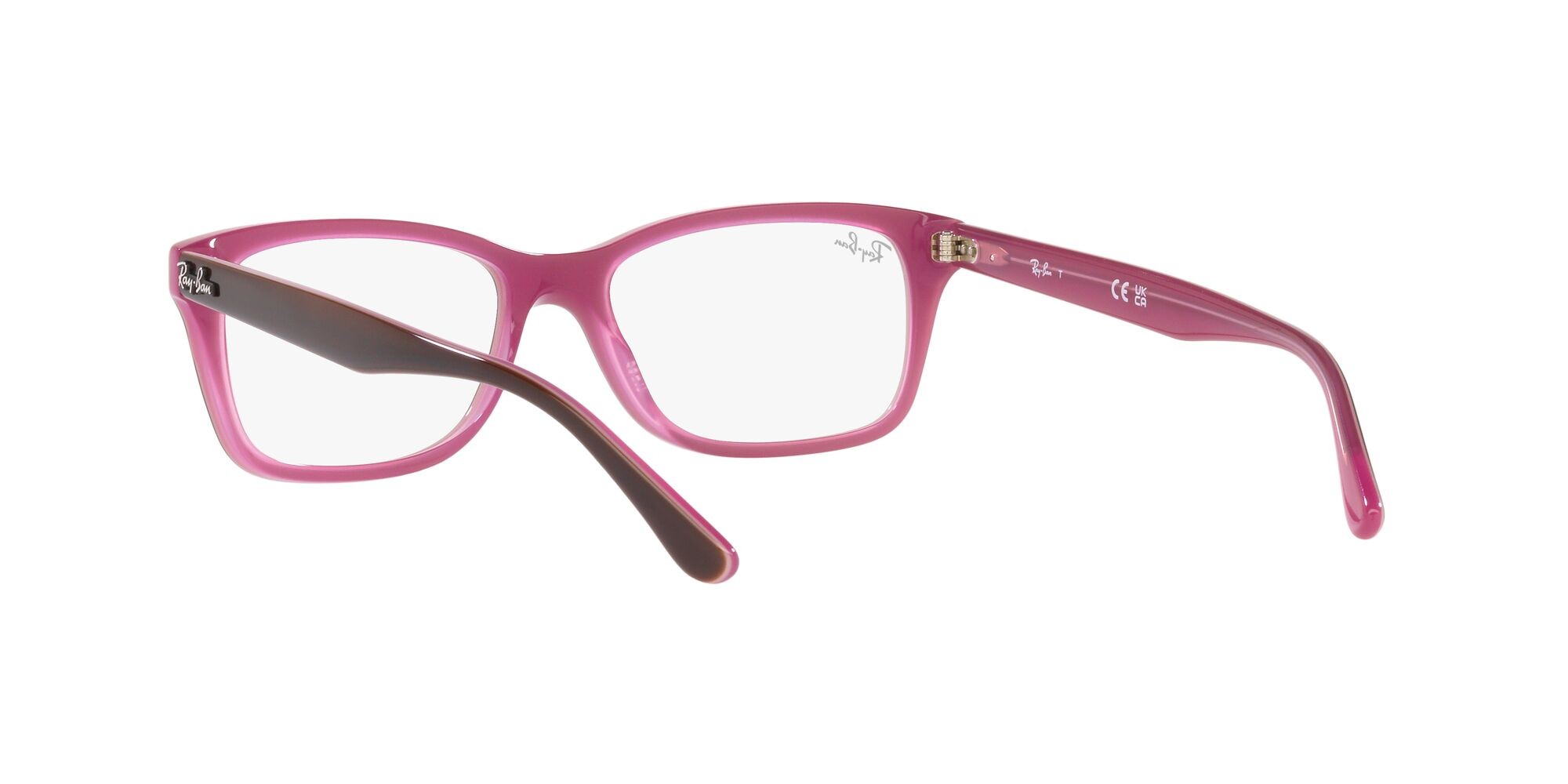 Brillen Ray-Ban RX 5428 (2126) - RB 5428 2126 farbe brown on pink form quadratisch gläser lente demo