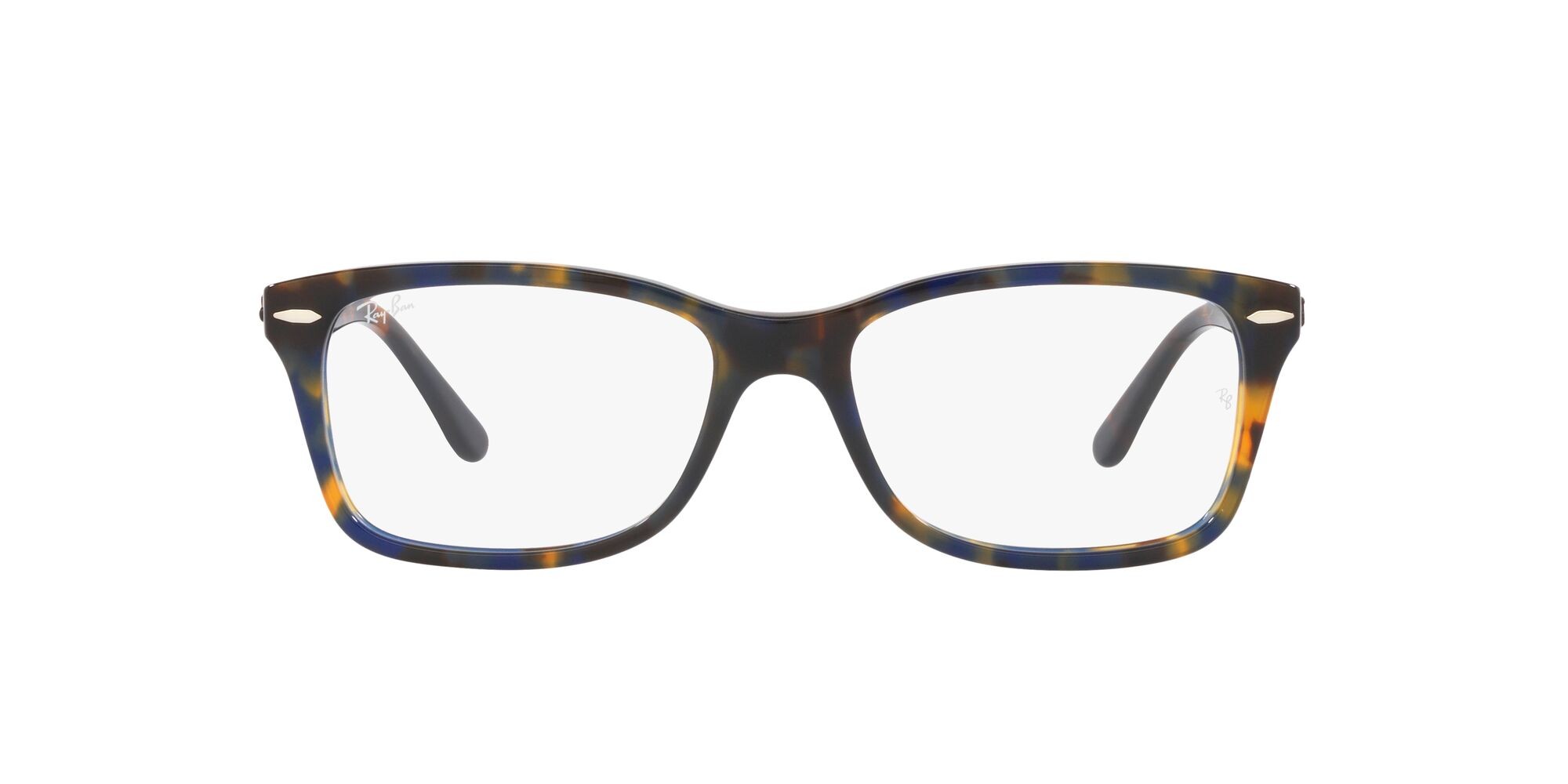 Occhiali da vista Ray-Ban RX 5428 (8174) - RB 5428 8174 colore havana giallo & blu forma quadrato lenti trasparente