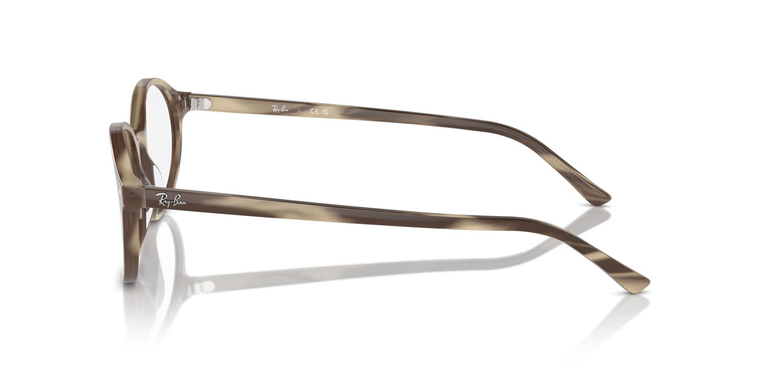 Occhiali da vista Ray-Ban German RX 5429 (8357) - RB 5429 8357 colore beige striato forma ovale lenti trasparente