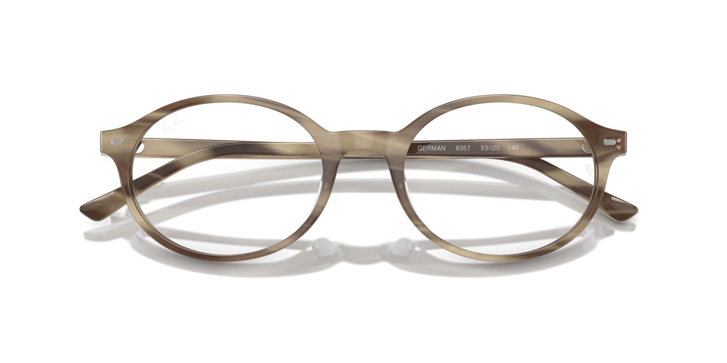 Occhiali da vista Ray-Ban German RX 5429 (8357) - RB 5429 8357 colore beige striato forma ovale lenti trasparente