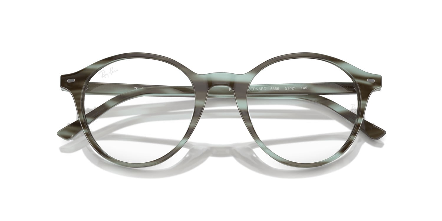 Occhiali da vista Ray-Ban Bernard RX 5430 (8356) - RB 5430 8356 colore striato verde forma pantos lenti trasparente