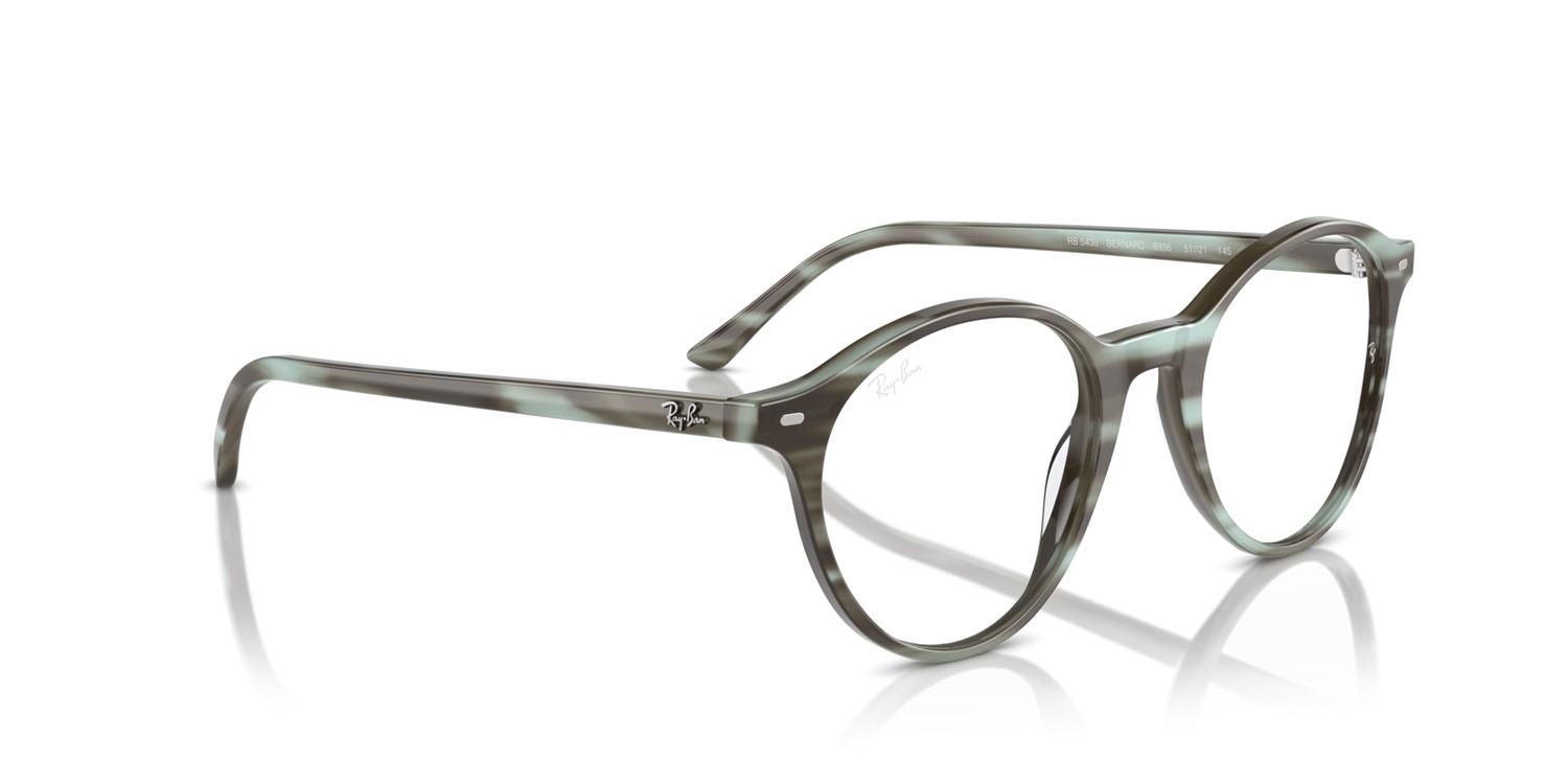 Occhiali da vista Ray-Ban Bernard RX 5430 (8356) - RB 5430 8356 colore striato verde forma pantos lenti trasparente