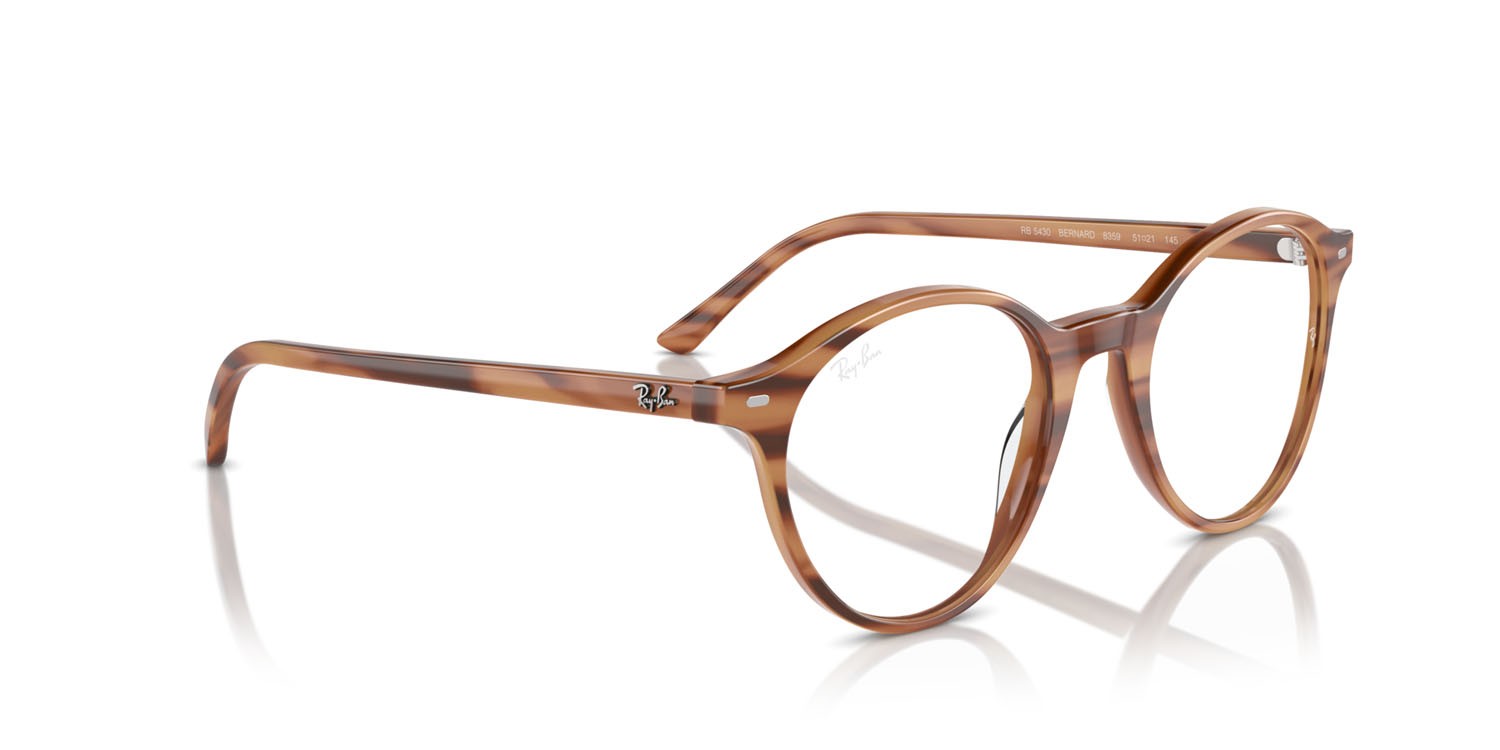 Occhiali da vista Ray-Ban Bernard RX 5430 (8359) - RB 5430 8359 colore striato marrone forma pantos lenti trasparente