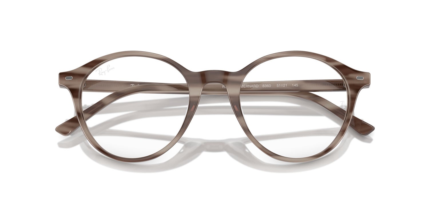 Occhiali da vista Ray-Ban Bernard RX 5430 (8360) - RB 5430 8360 colore striato grigio forma pantos lenti trasparente