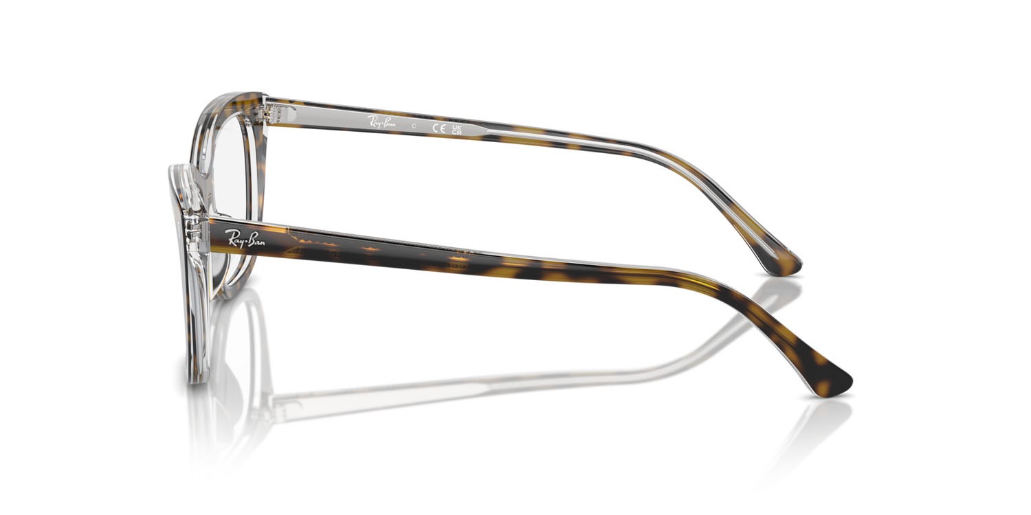 Occhiali da vista Ray-Ban RX 5433 (5082) - RB 5433 5082 colore havana su trasparente forma quadrato lenti trasparente