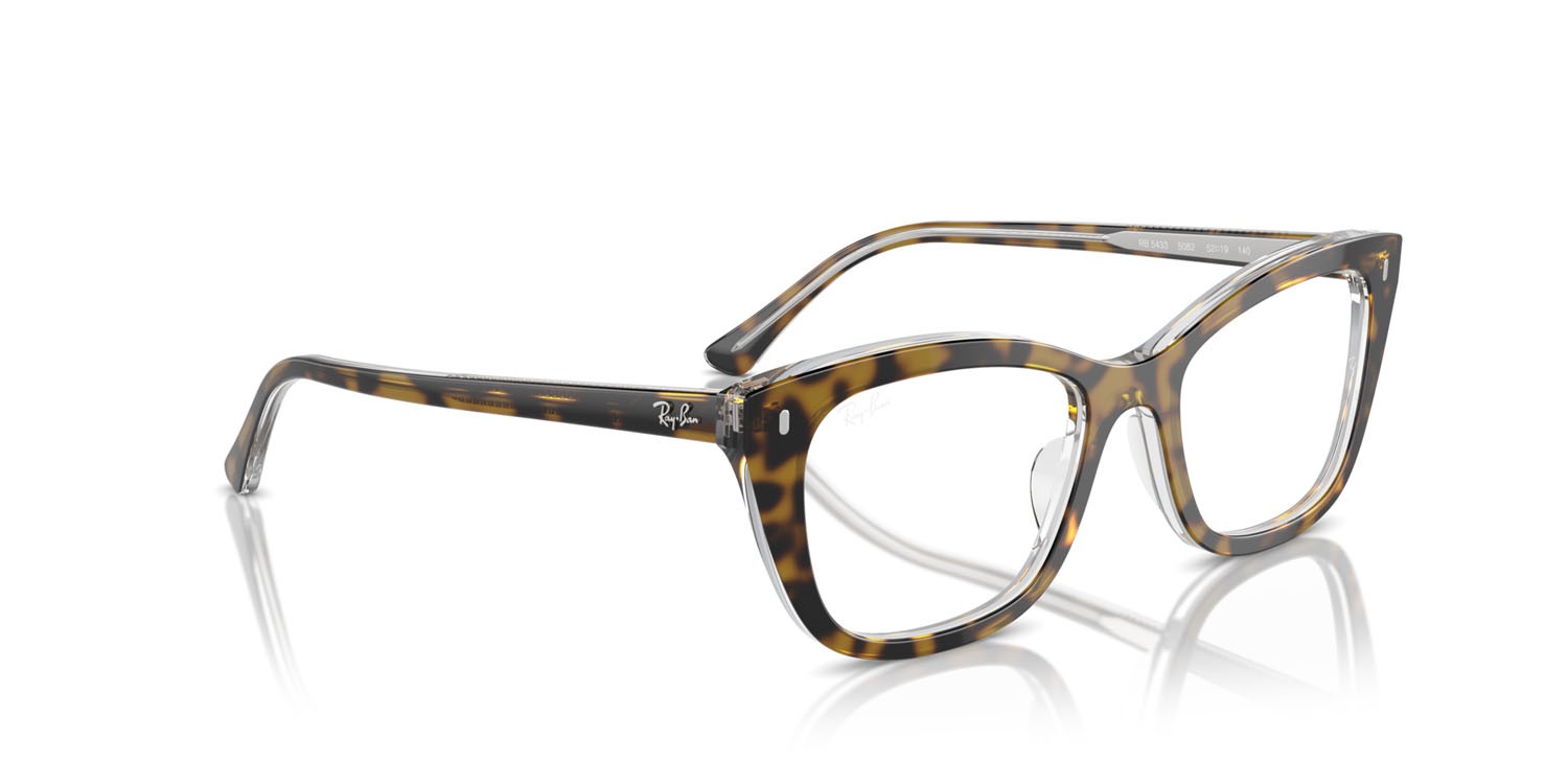 Occhiali da vista Ray-Ban RX 5433 (5082) - RB 5433 5082 colore havana su trasparente forma quadrato lenti trasparente
