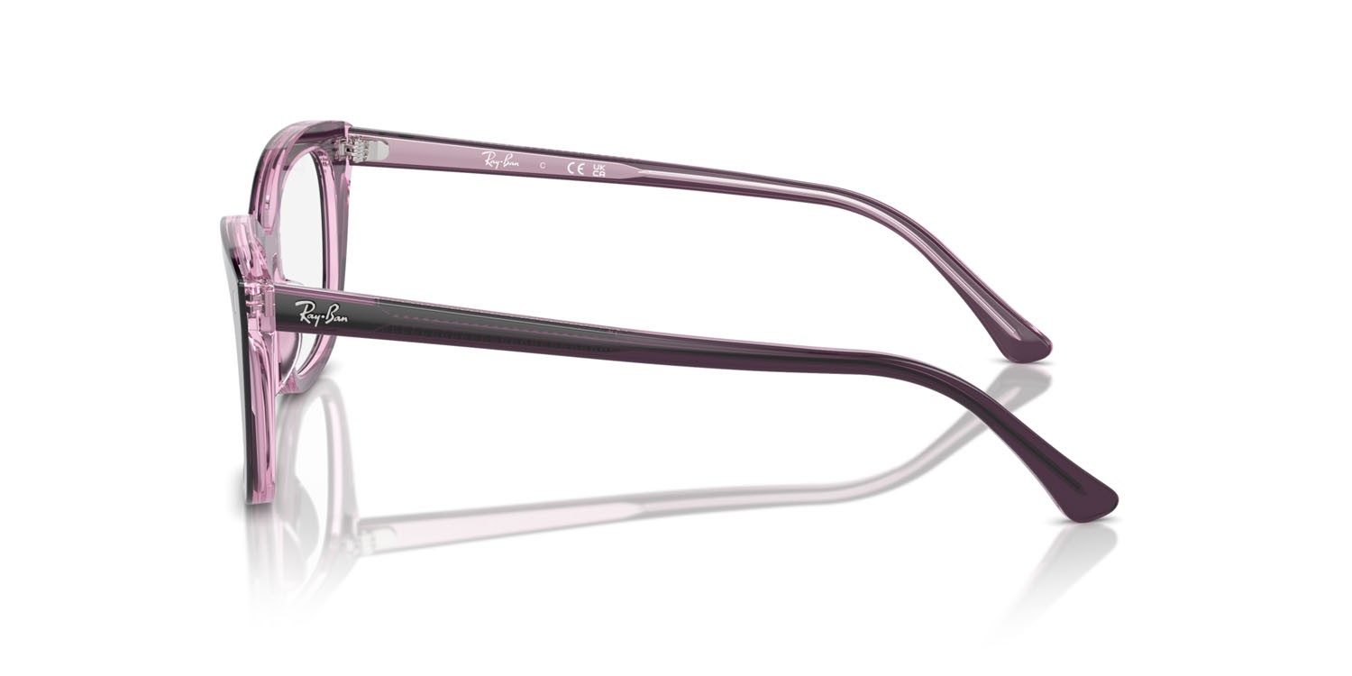 Occhiali da vista Ray-Ban RX 5433 (8364) - RB 5433 8364 colore violetto su rosa trasparente forma quadrato lenti trasparente