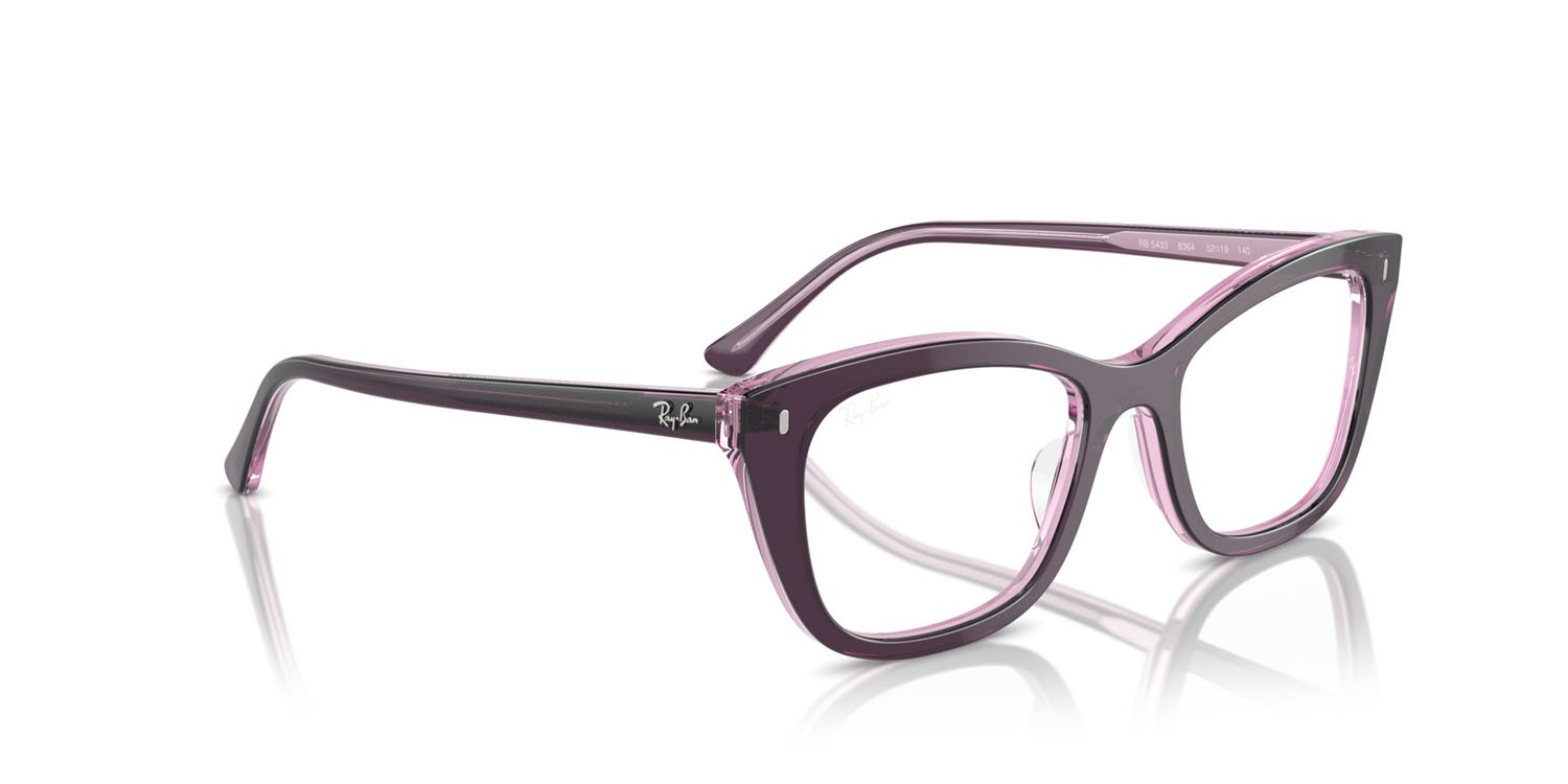 Occhiali da vista Ray-Ban RX 5433 (8364) - RB 5433 8364 colore violetto su rosa trasparente forma quadrato lenti trasparente