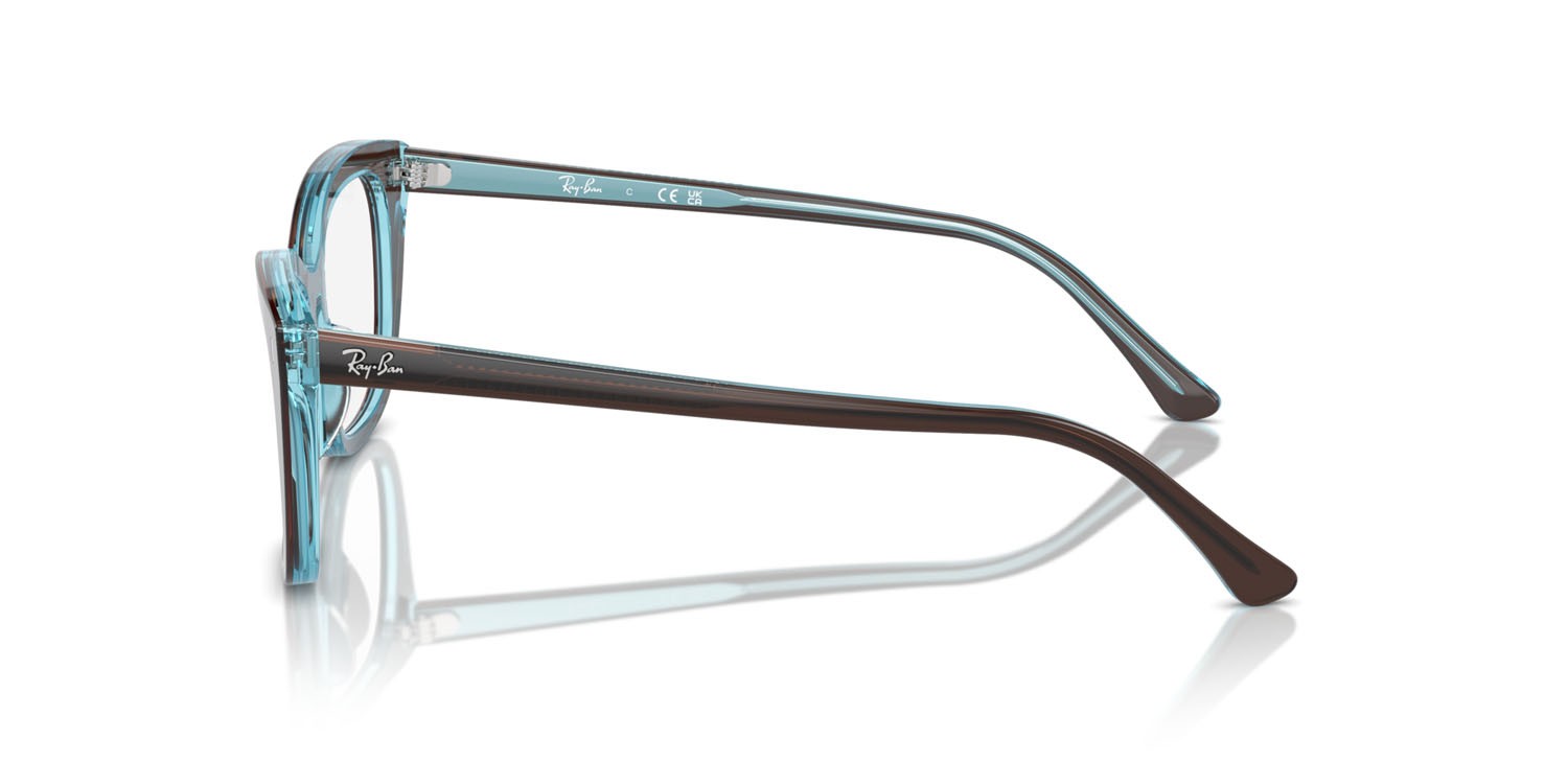 Occhiali da vista Ray-Ban RX 5433 (8366) - RB 5433 8366 colore brown on transparent blue forma quadrato lenti trasparente