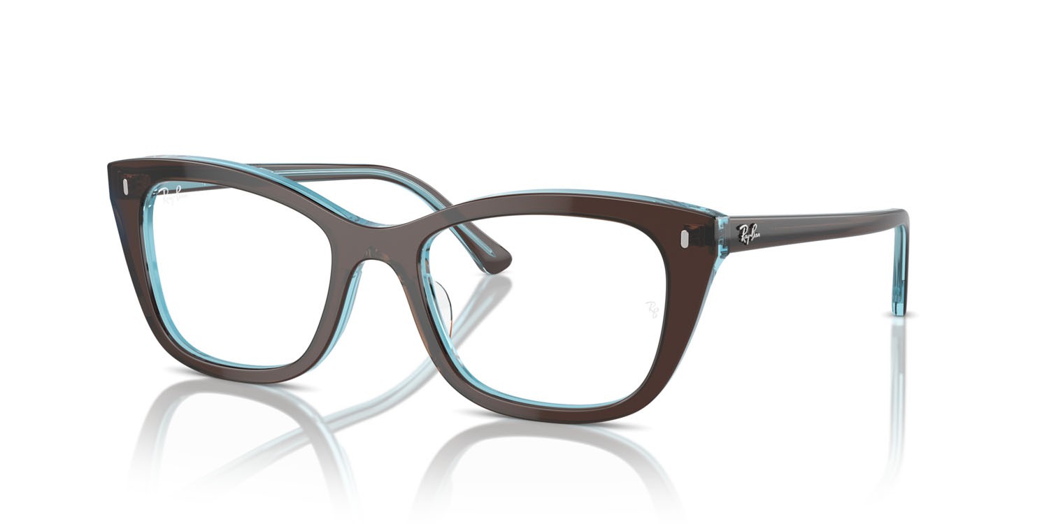 Occhiali da vista Ray-Ban RX 5433 (8366) - RB 5433 8366 colore brown on transparent blue forma quadrato lenti trasparente