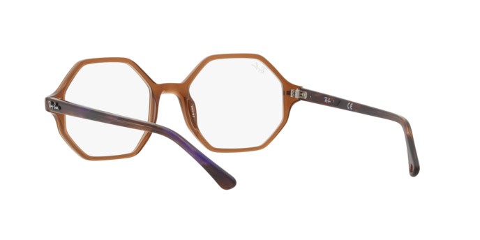 Brillen Ray-Ban Britt RX 5472 (8179) - RB 5472 8179 farbe transparent brown form unregelmäßig gläser demo lens